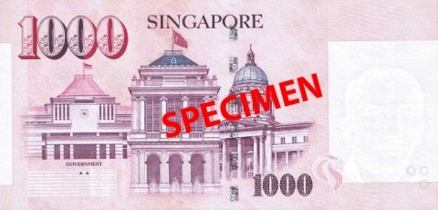 S$1000 Banknote Reverse