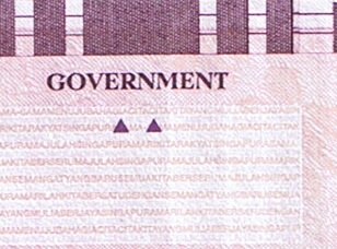 S$1000 Banknote with Two Triangles