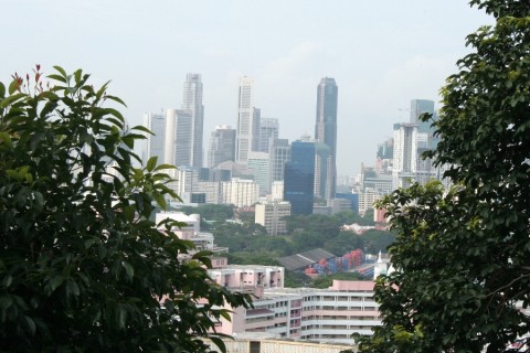 Bird's Eye View of Central Business District, Singapore