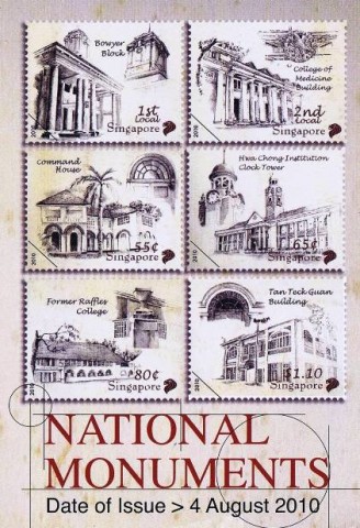 National Monuments in Singapore, 2010 Stamps