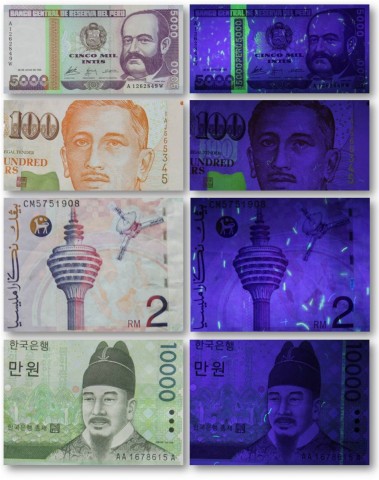 UV Fluorsecent Features on Banknotes