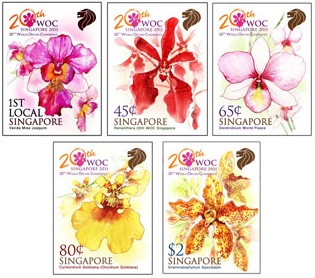 20th World Orchid Conference (2011) - Stamps