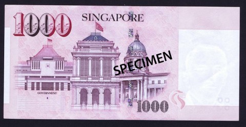 Singapore $1000 with One Diamond