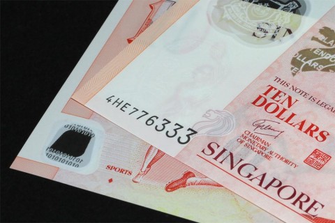 Singapore $10 with One Diamond